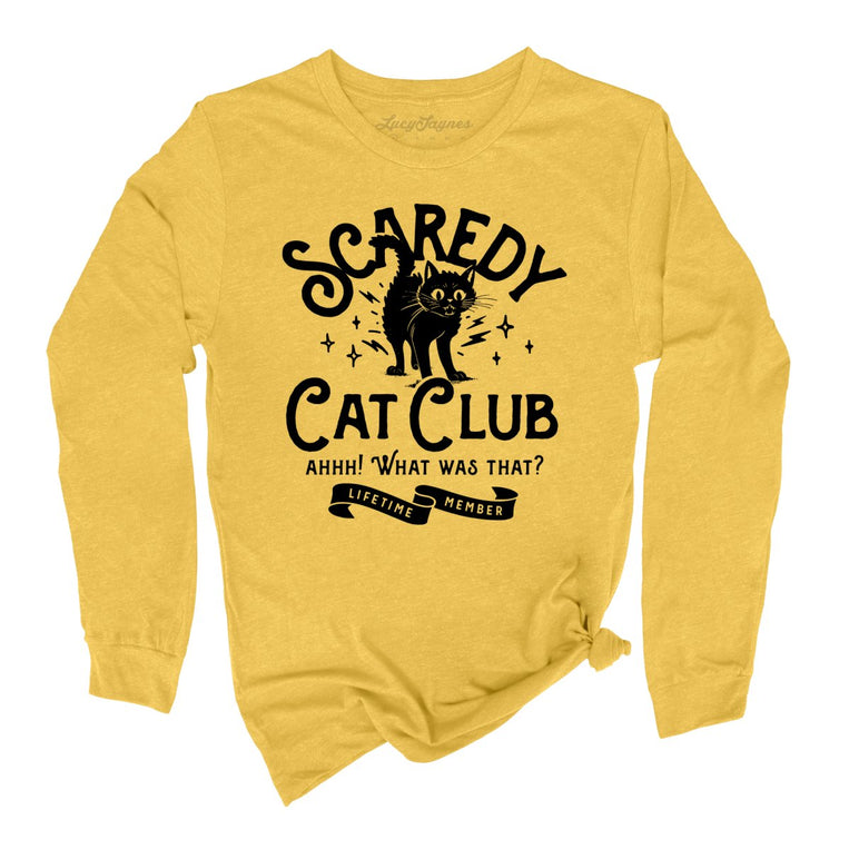 Scaredy Cat Club - Heather Yellow Gold - Full Front