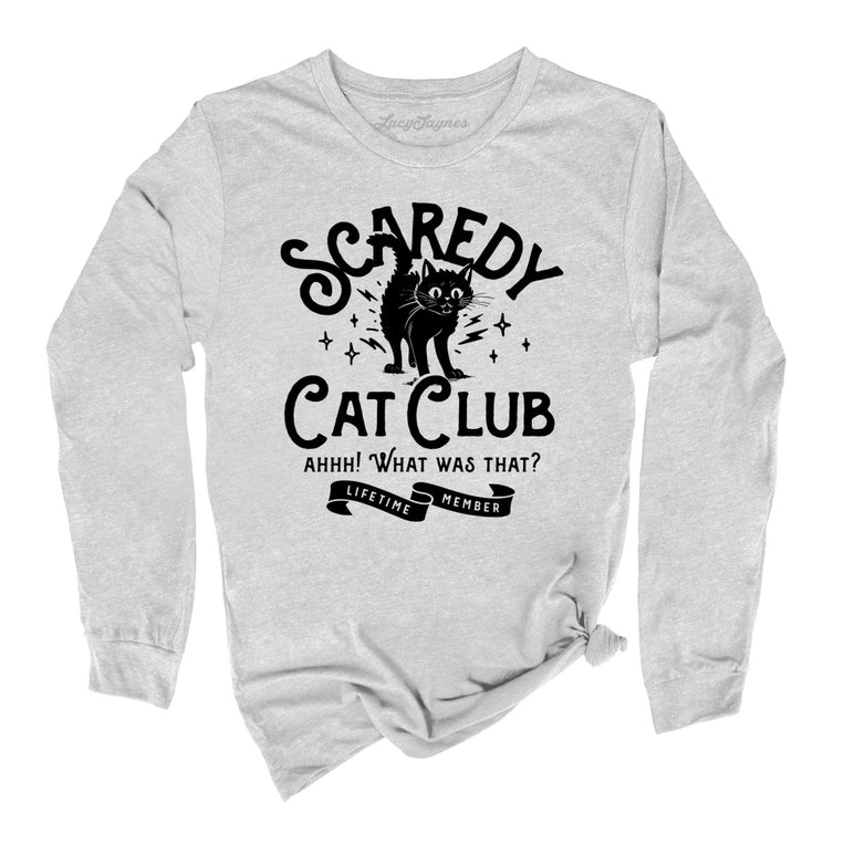 Scaredy Cat Club - Athletic Heather - Full Front