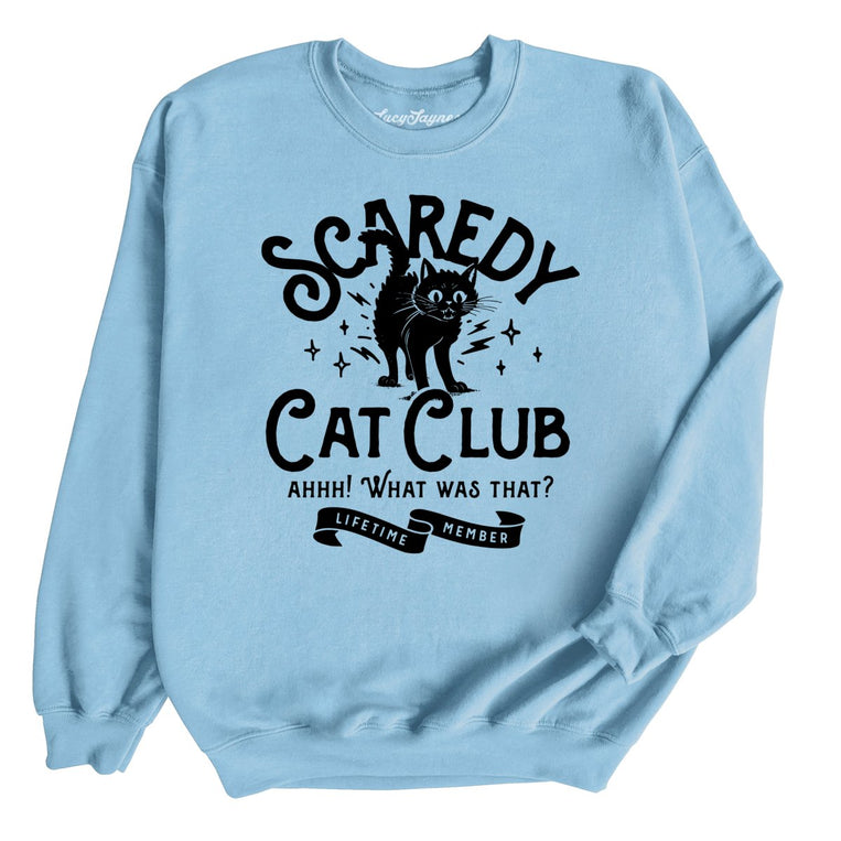 Scaredy Cat Club - Light Blue - Full Front