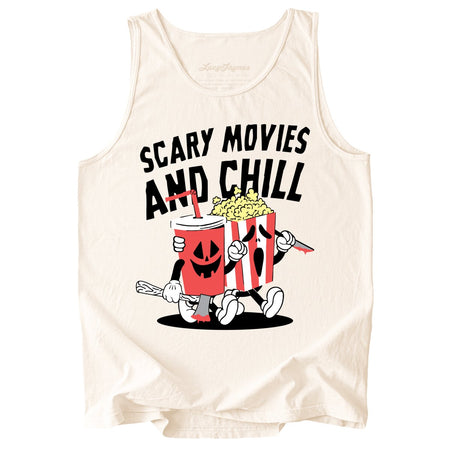 Scary Movies and Chill Comfort Colors Tank Top