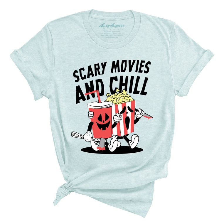 Scary Movies and Chill - Heather Ice Blue - Full Front
