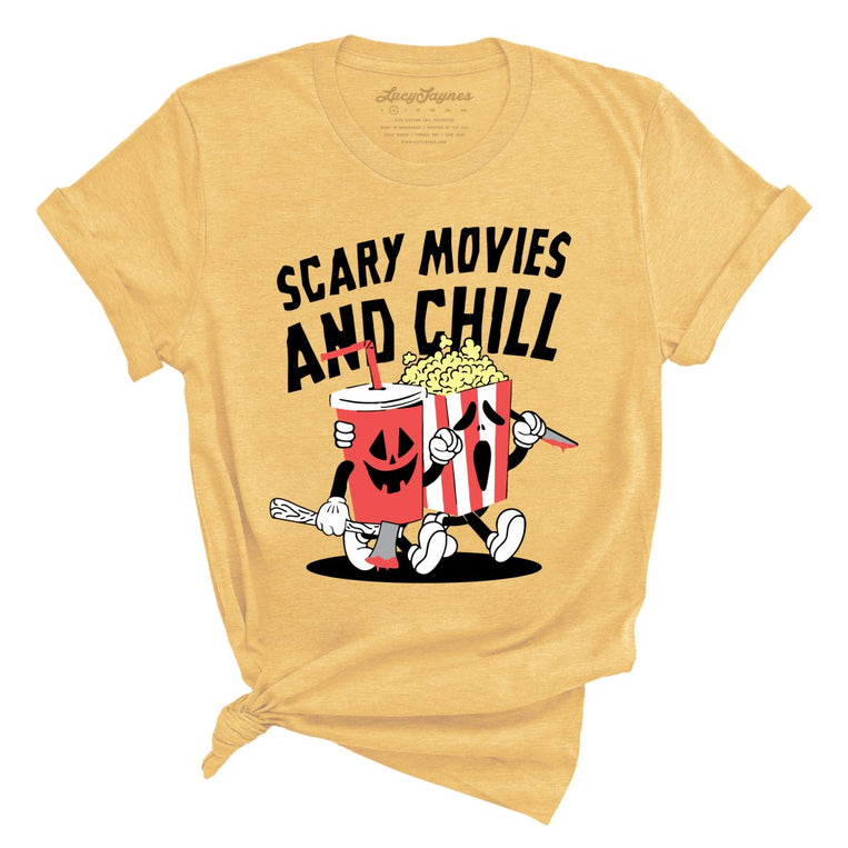 Scary Movies and Chill - Heather Yellow Gold - Full Front