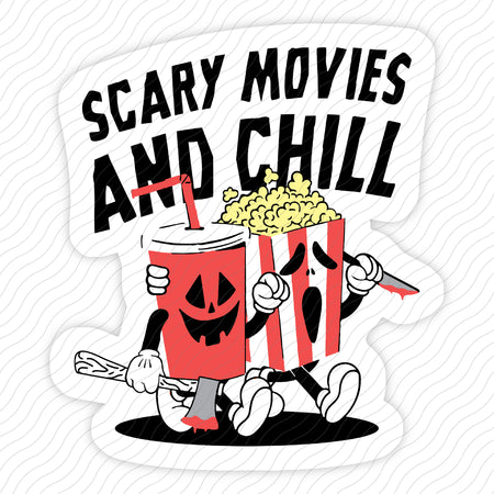 Scary Movies And Chill Sticker