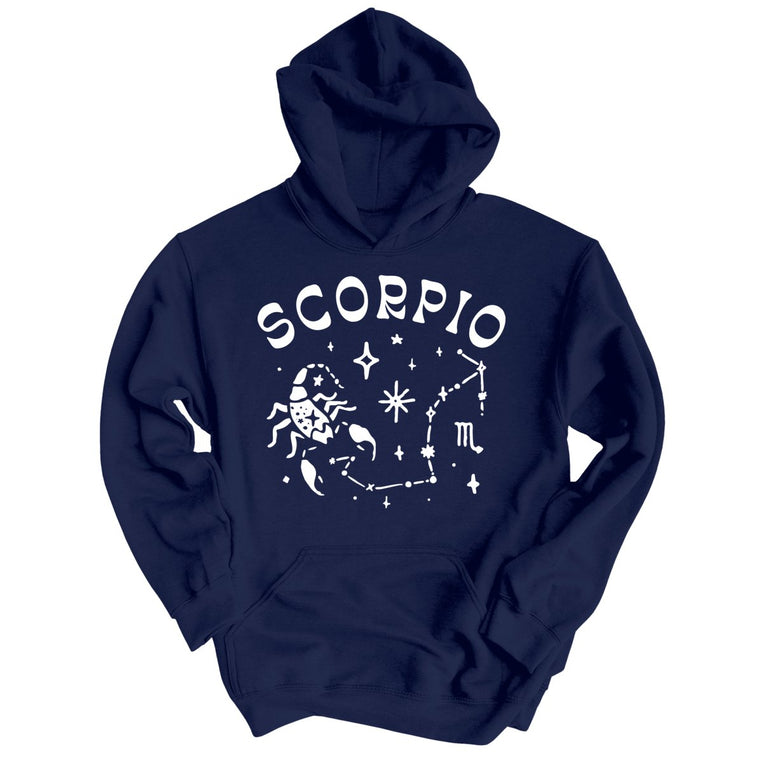 Scorpio Graphic Hoodie - Navy