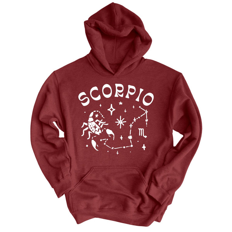Scorpio Graphic Hoodie - Maroon