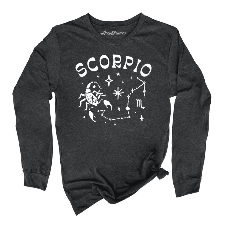 Scorpio - Dark Grey Heather - Unisex Long Sleeve T-Shirt