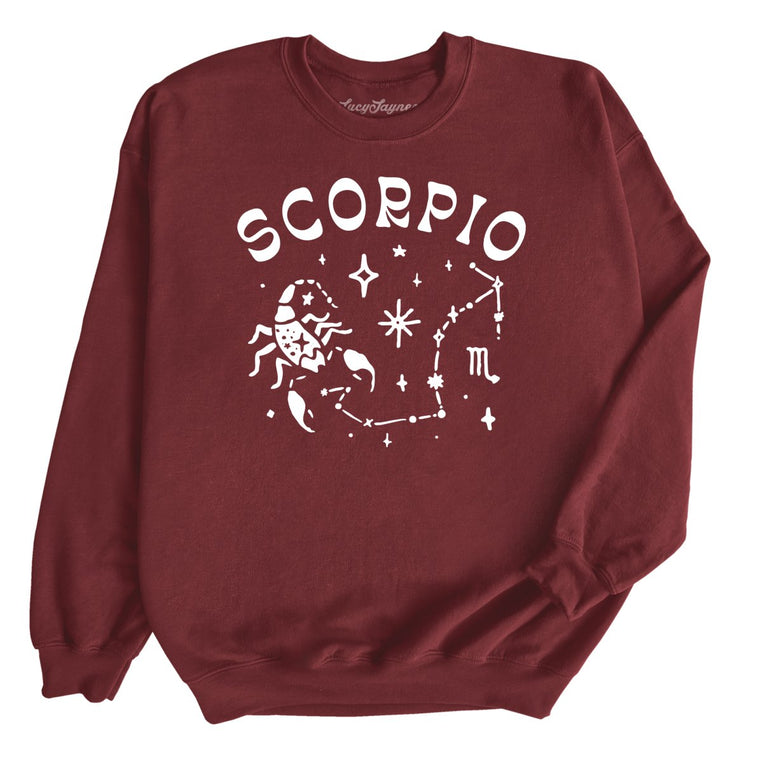Scorpio - Maroon - Unisex Sweatshirt