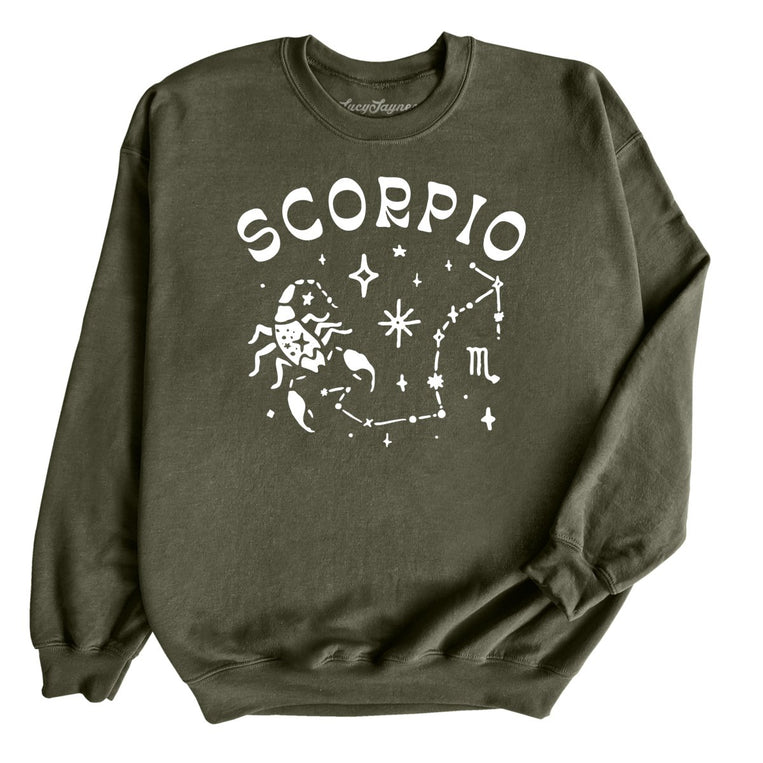Scorpio - Military Green - Unisex Sweatshirt
