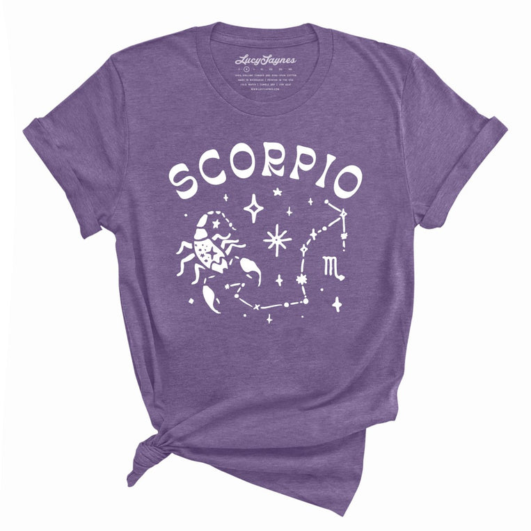 Scorpio Graphic Tee - Heather Purple