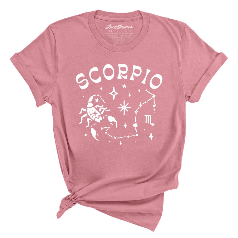 Scorpio Graphic Tee - Mauve