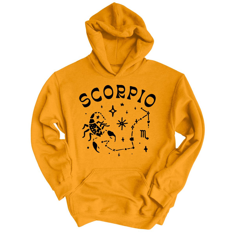 Scorpio Graphic Hoodie - Gold