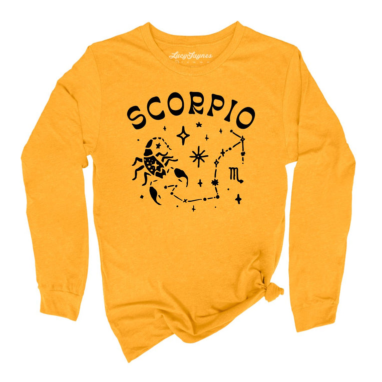 Scorpio - Gold - Unisex Long Sleeve T-Shirt