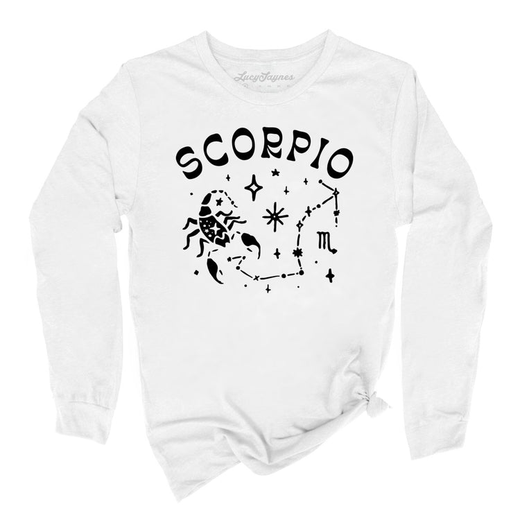 Scorpio - White - Unisex Long Sleeve T-Shirt