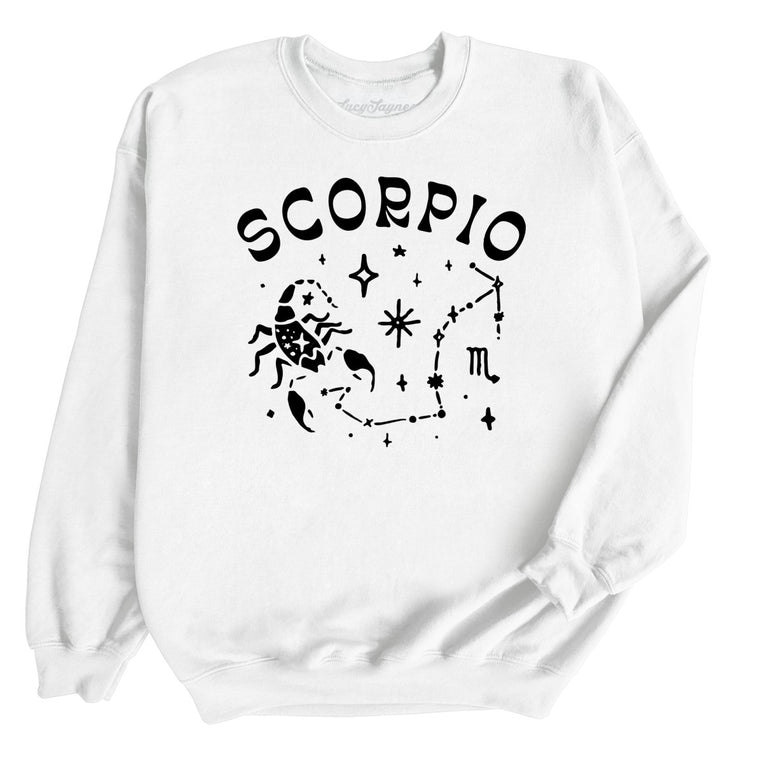 Scorpio - White - Unisex Sweatshirt