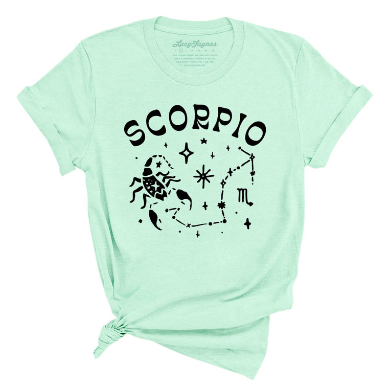 Scorpio Graphic Tee - Heather Mint