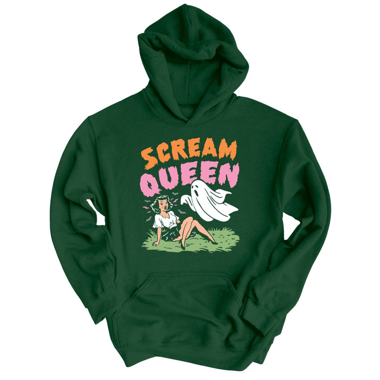 Scream Queen - Forest Green - Unisex Hoodie