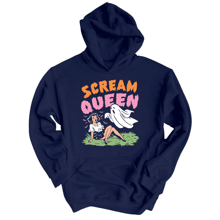 Scream Queen - Navy - Unisex Hoodie