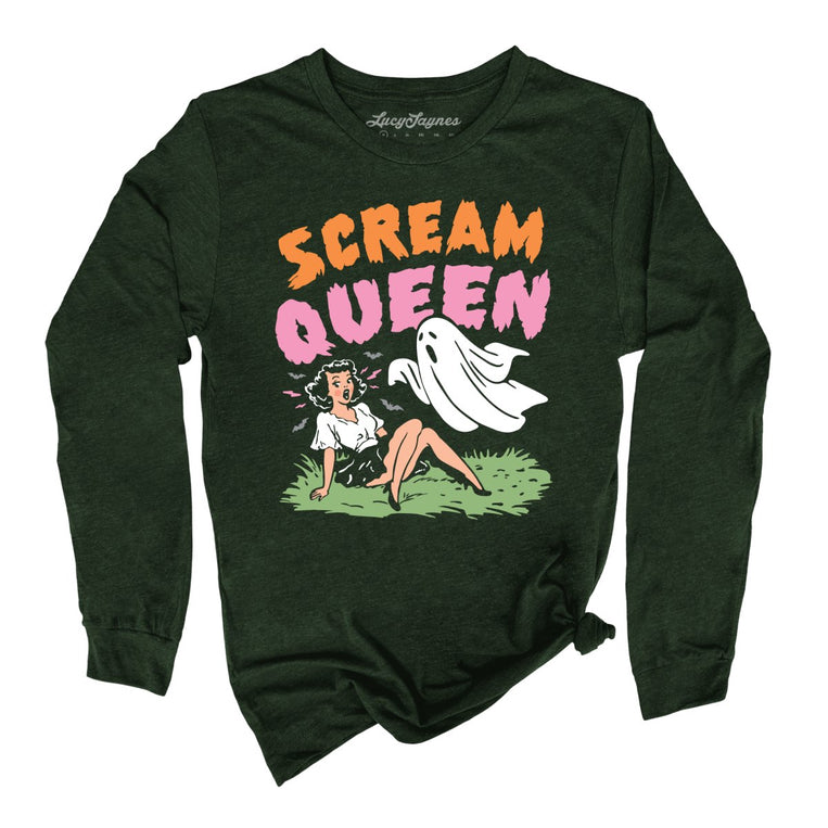 Scream Queen - Heather Forest - Unisex Long Sleeve T-Shirt