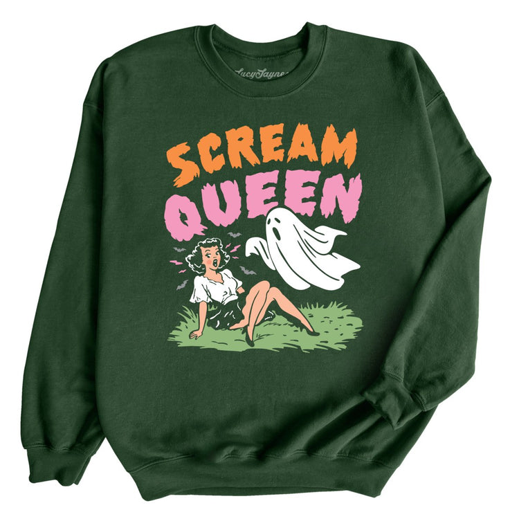 Scream Queen - Forest Green - Unisex Sweatshirt