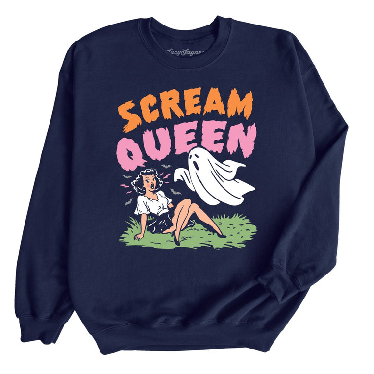 Scream Queen - Navy - Unisex Sweatshirt