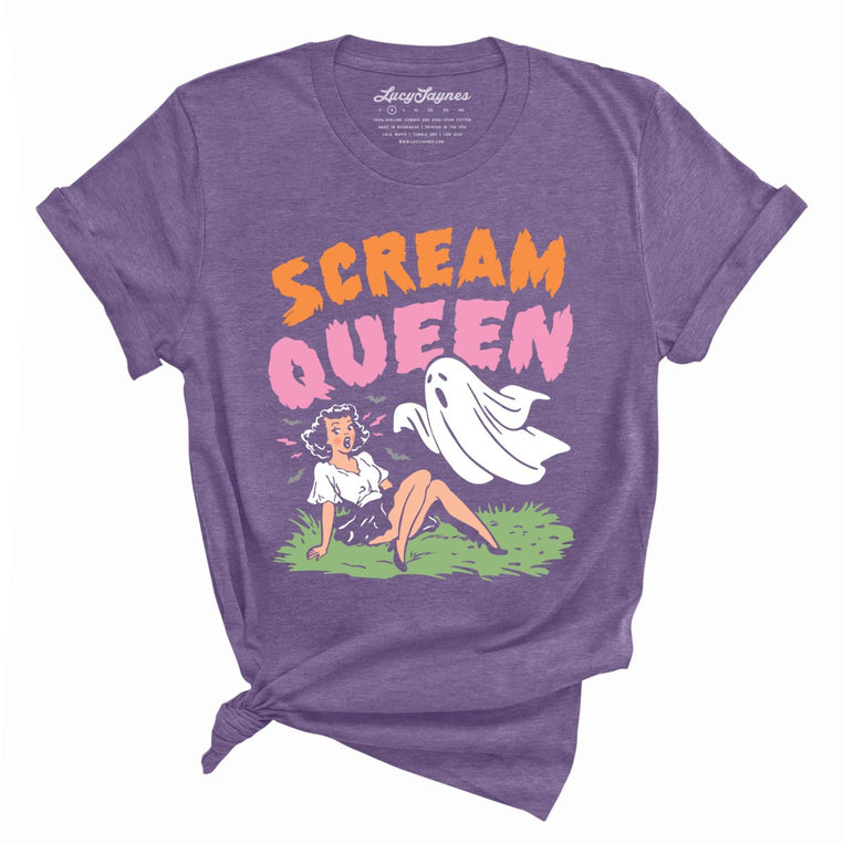 Scream Queen - Heather Purple - Unisex T-Shirt