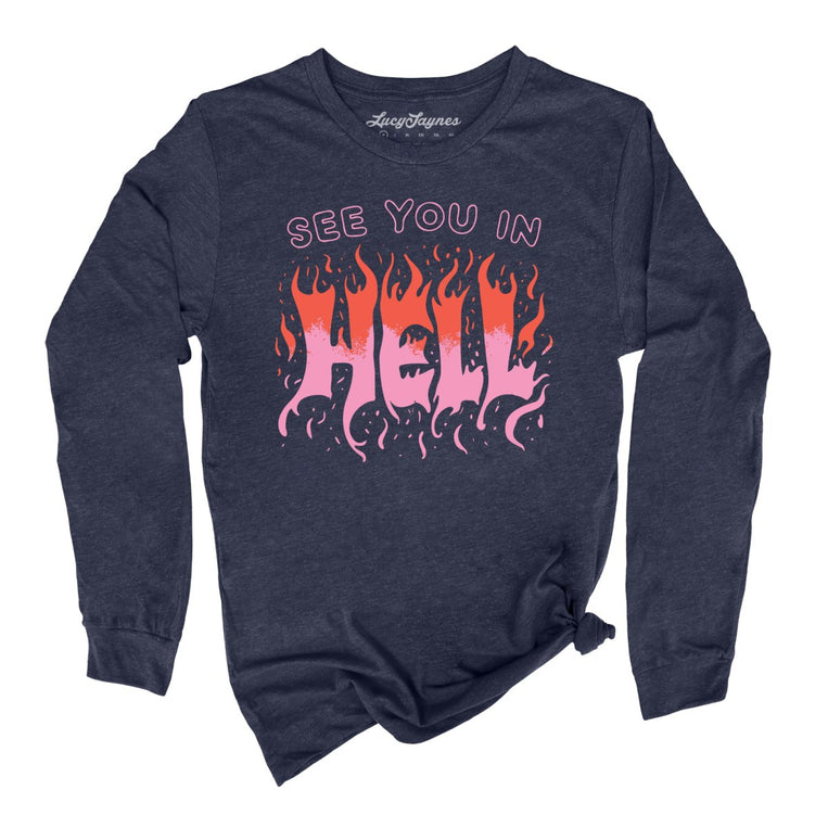 See You In Hell - Heather Navy - Full Front