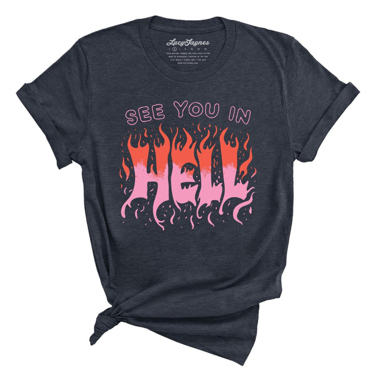 See You In Hell - Heather Navy - Full Front