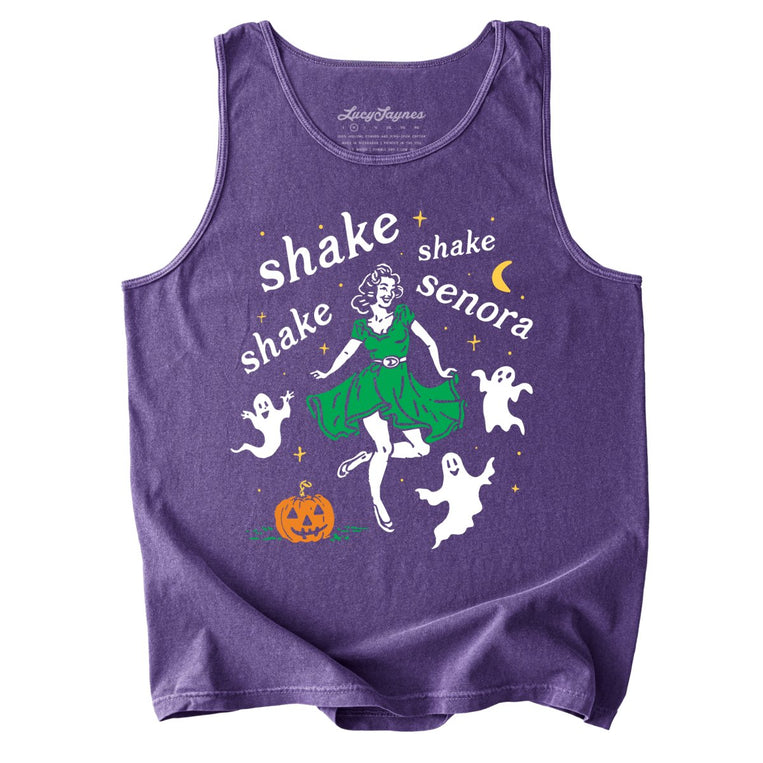 Shake Shake Shake Senora Comfort Colors Graphic Tank Top - Grape