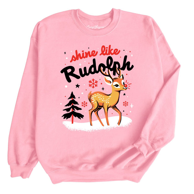 Shine Like Rudolph - Light Pink - Full Front