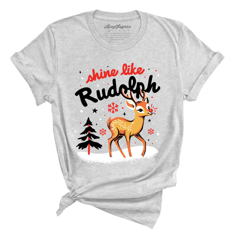 Shine Like Rudolph - Athletic Heather - Full Front