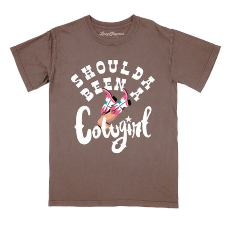 Should of Been a Cowgirl Comfort Colors Tee