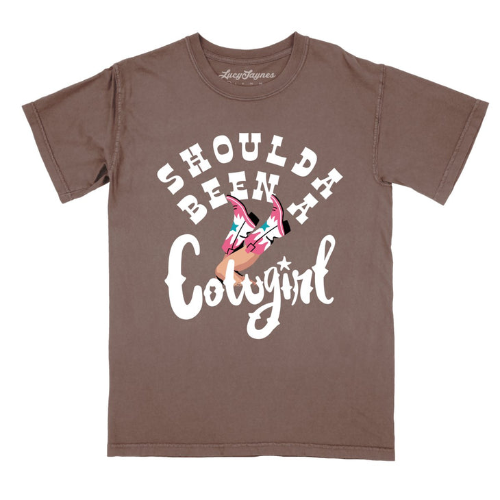Should of Been a Cowgirl Comfort Colors Tee