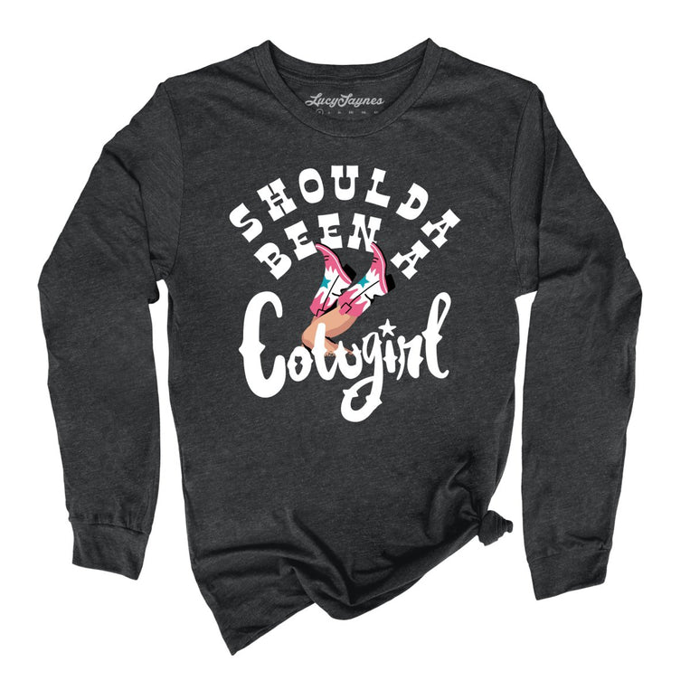 Should of Been a Cowgirl - Dark Grey Heather - Full Front