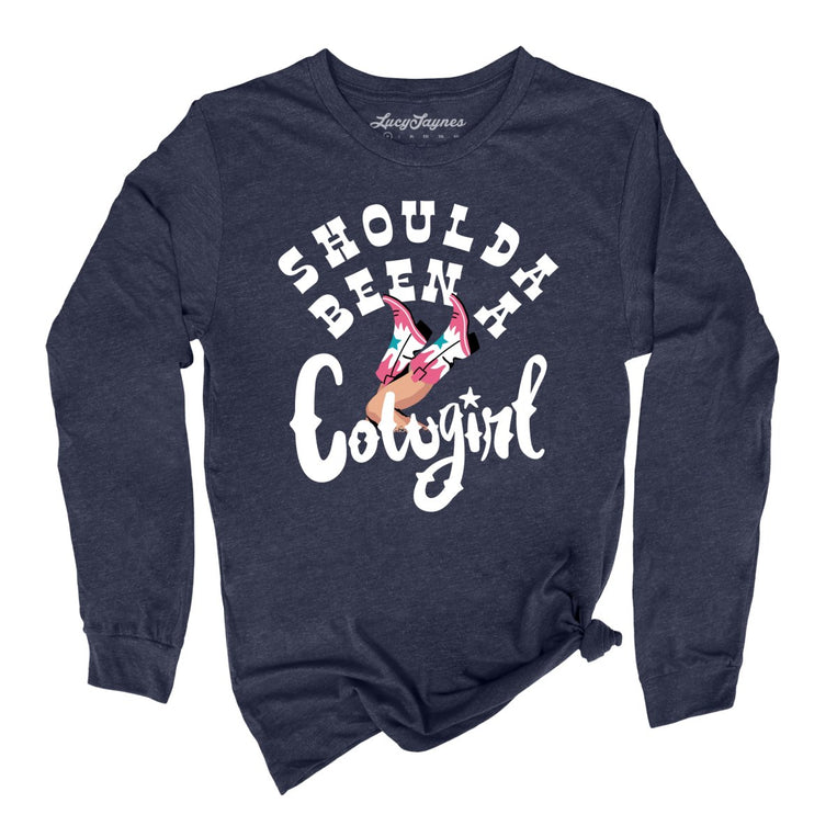 Should of Been a Cowgirl - Heather Navy - Full Front