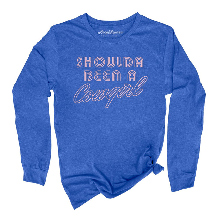 Should of Been a Cowgirl Retro Neon - Heather True Royal - Full Front