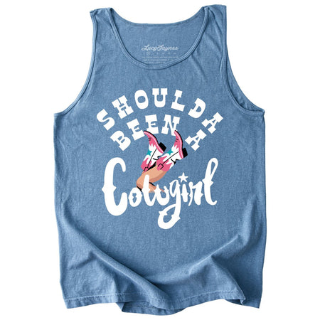 Should of Been a Cowgirl Comfort Colors Tank Top