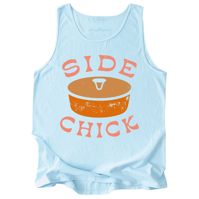 Side Chick Comfort Colors Graphic Tank Top - Chambray
