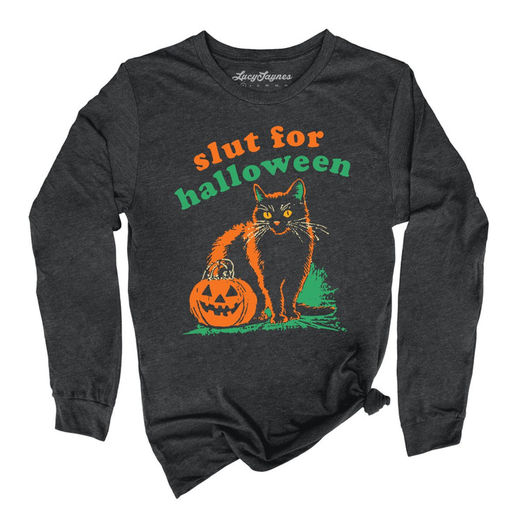 Slut For Halloween - Dark Grey Heather - Full Front