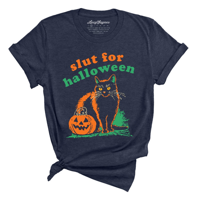 Slut For Halloween - Heather Midnight Navy - Full Front