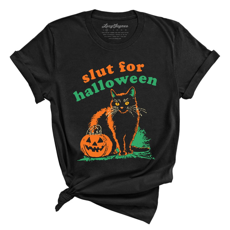 Slut For Halloween - Black - Full Front