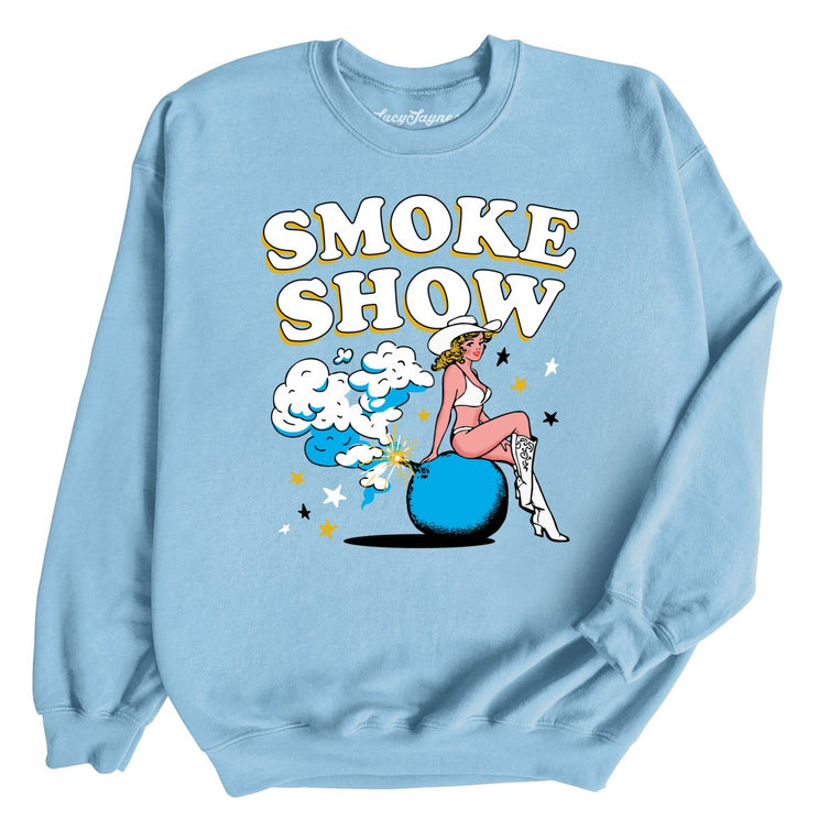Smoke Show Babe - Light Blue - Full Front