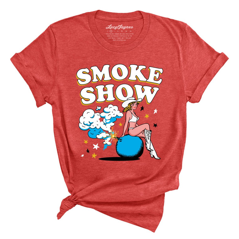 Smoke Show Babe - Heather Red - Full Front