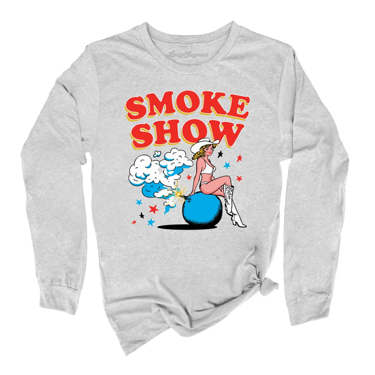 Smoke Show Babe - Athletic Heather - Full Front