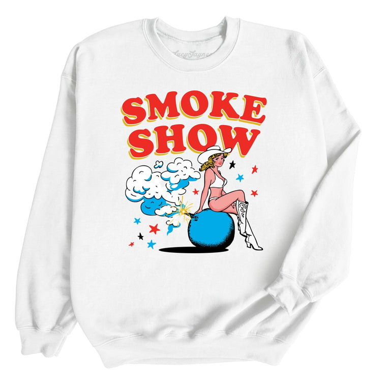 Smoke Show Babe - White - Full Front