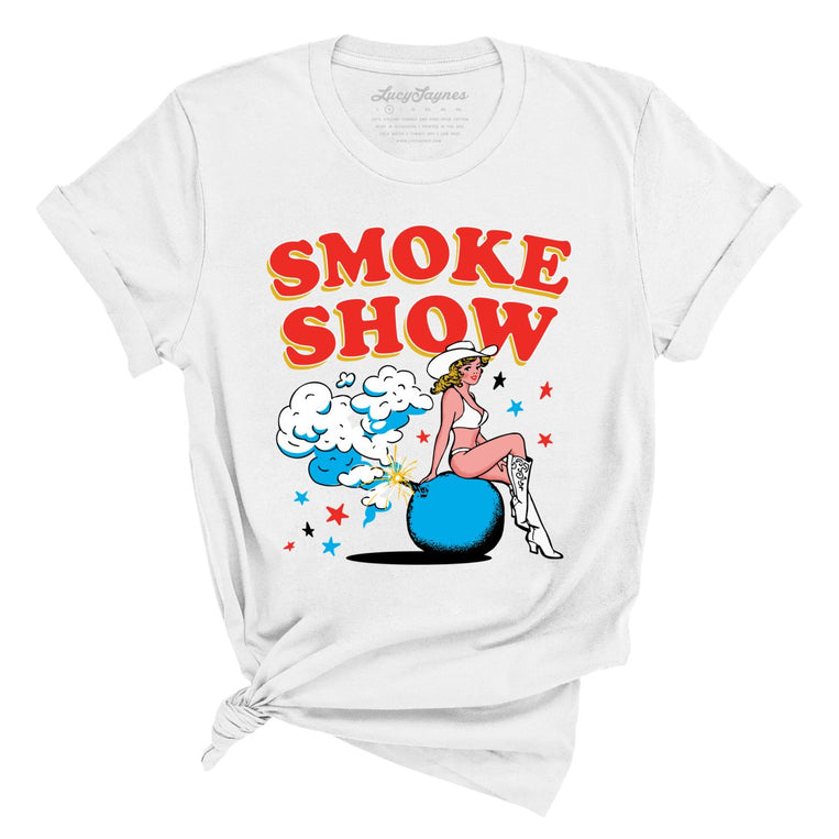 Smoke Show Babe - White - Full Front