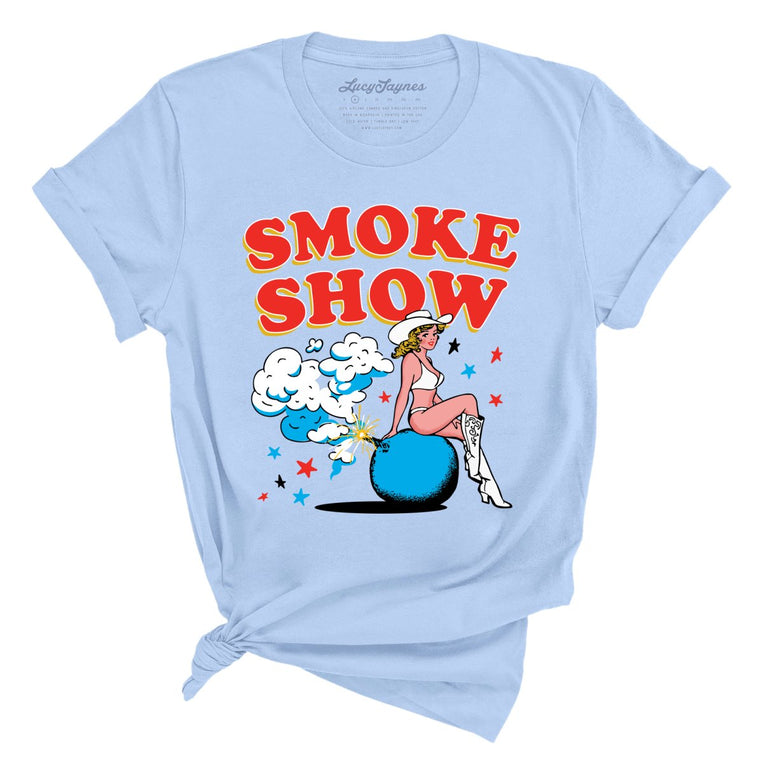 Smoke Show Babe - Baby Blue - Full Front