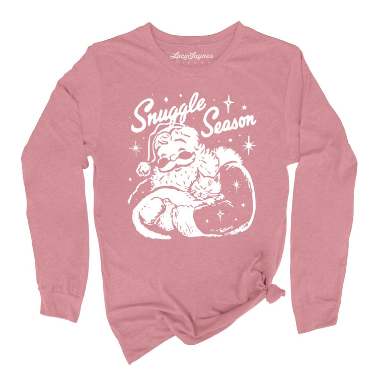 Snuggle Season - Heather Mauve - Unisex Long Sleeve T-Shirt