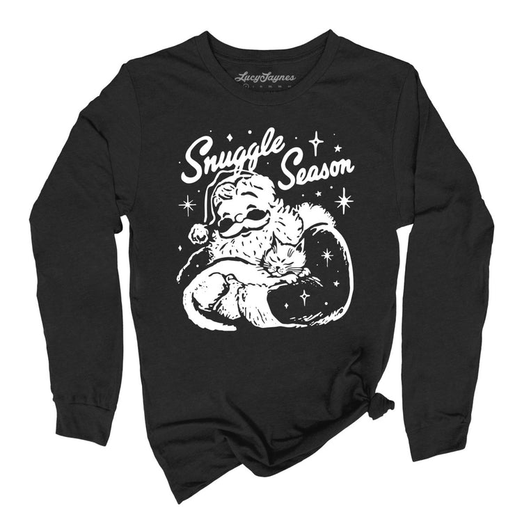 Snuggle Season - Black - Unisex Long Sleeve T-Shirt