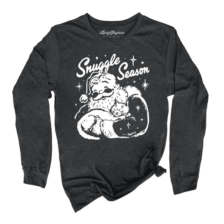 Snuggle Season - Dark Grey Heather - Unisex Long Sleeve T-Shirt
