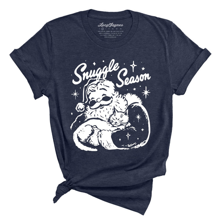 Snuggle Season - Heather Midnight Navy - Unisex T-Shirt